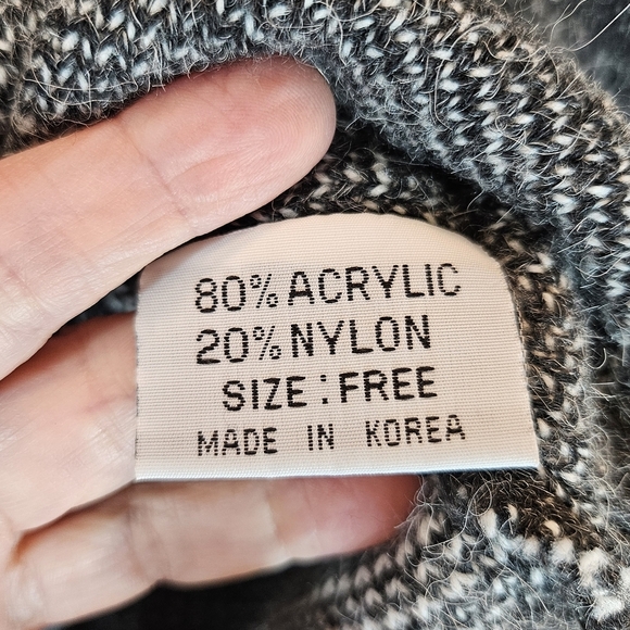 Jane Bis Winter Sweater Sz L Oversized Gray Zip Collar Drop Shoulder Women's - Picture 7 of 11